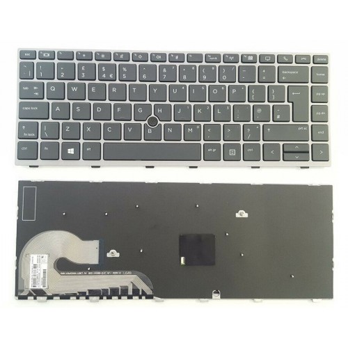 Klávesnice pro HP ELITEBOOK G5 840 830 730- stříbrný rámeček trackpoint